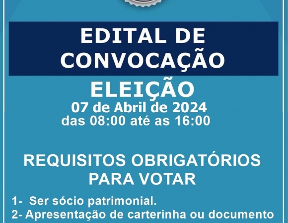 Eleição Clube Balneário Diacui  Dia 07 de abril de 2024 a partir das 08:00 até as 16:00.
