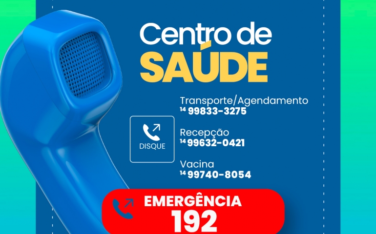 Prefeitura Municipal de Canitar inforrma:Telefones úteis do Centro de Saúde.